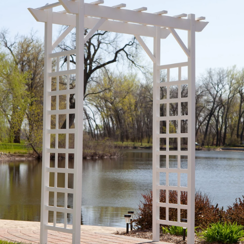 White Lattice Arbor